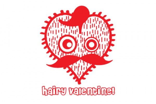 Hairy Valentine Boomerang Cards