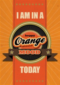 I am in a happy orange mood today