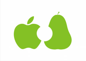 The Apple apple and Google pear