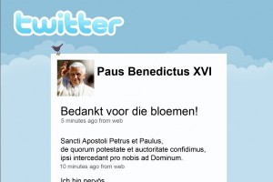 Ook paus aan de twitter!