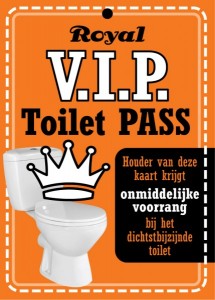 Royal V.I.P. Toilet pass