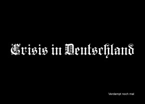 Crisis in Duitsland