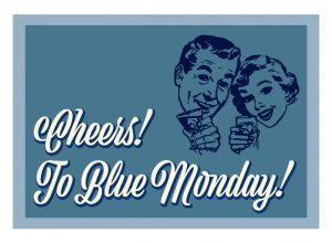 cheers! to blue monday! (ki-mono)